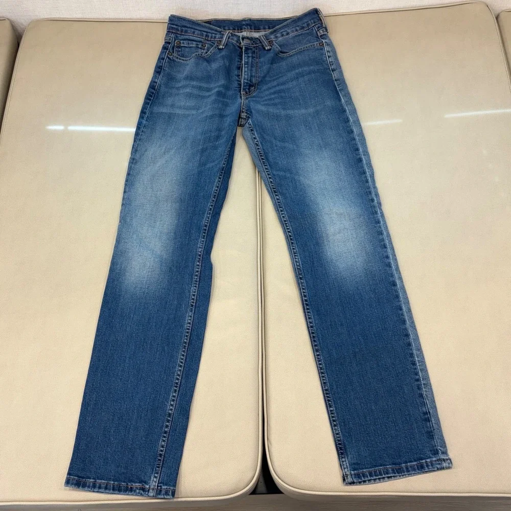 Levis 514 Straight Fit Two Tone Blue Denim Jeans Mens‎ 29x32 00514-0849